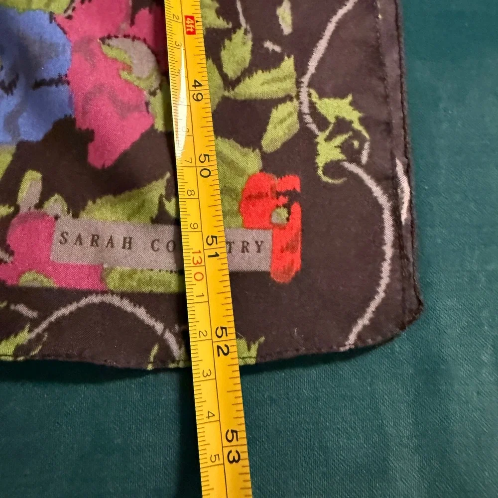 Vintage Scarf Bundle 3pc Floral & Solid Oblong Scarves Mixed‎ Brands